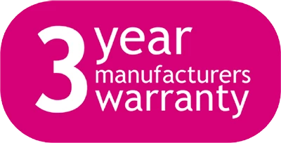 3 year manufacturers warranty